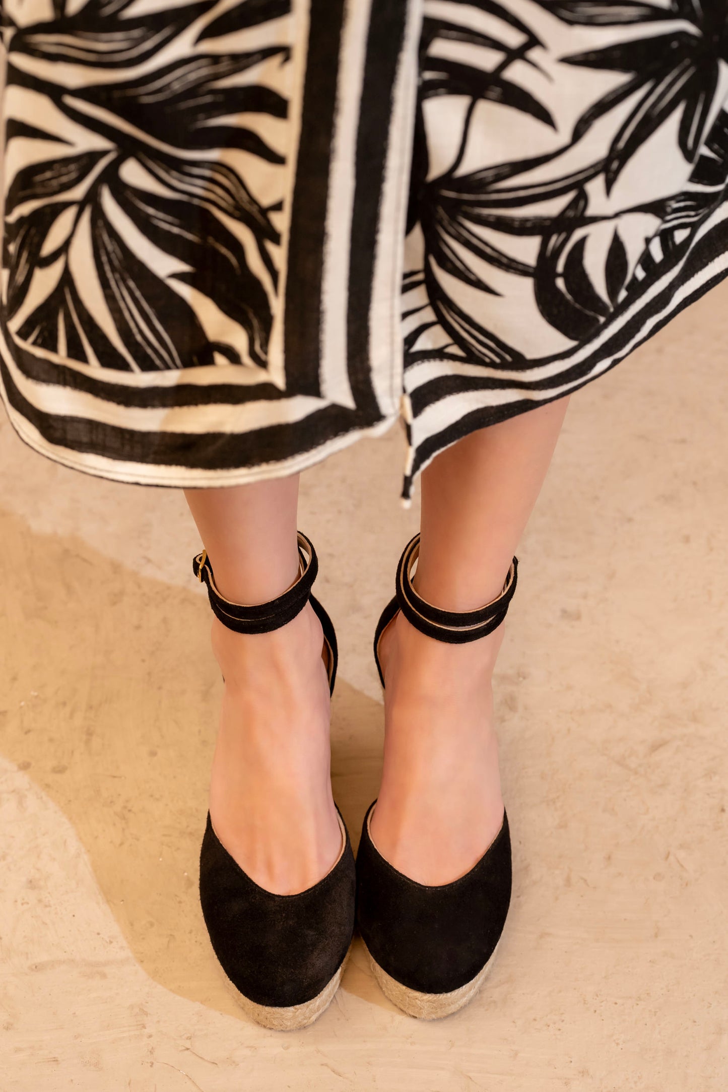Closed-Toe Espadrille Wedges