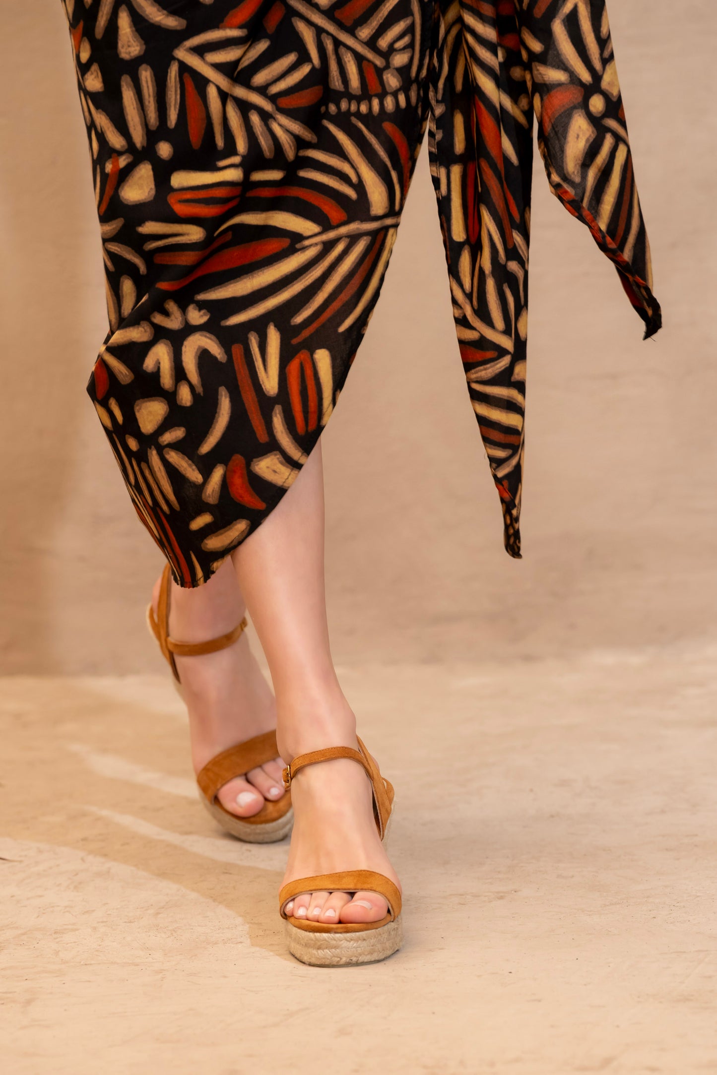 Open-Toe Espadrille Wedges